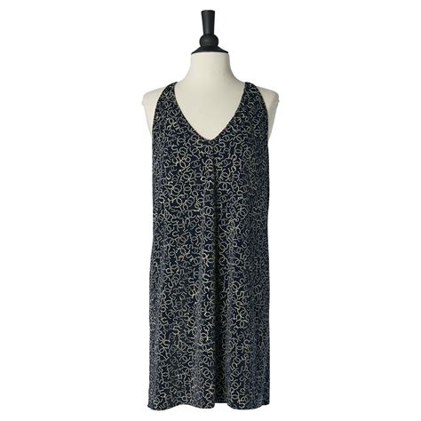 Printed velvet lycra cocktail dress CHANEL 